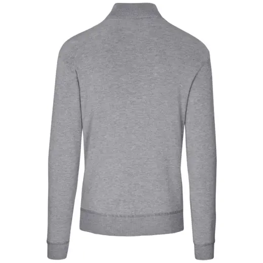 Mens 1-4 Zip Quantum Low Pill Jersey Grey Back